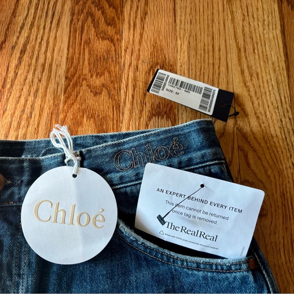 Chloe Pinatubo Premium Denim Wide Leg Jeans. Classic Blue W32 L29 -made in Italy - Picture 2 of 10